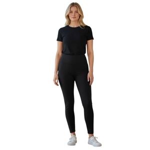 Eileen Fisher Women's Black High-Waisted Leggings Extra Large